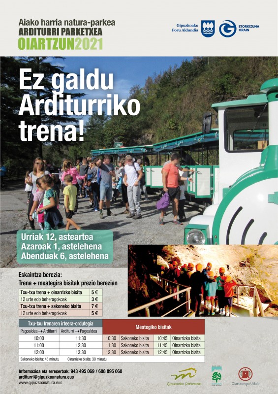 Astelehenean, Arditurriko Tren Berdea eta meategien bisita bereziak